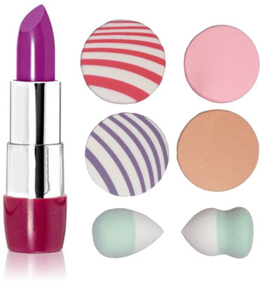 

Oriflame Sweden The ONE 5-in-1 Colour Stylist Lipstick Intense Collection (Vivid Violet - 32244) With Puff Sponge(Set of 7)