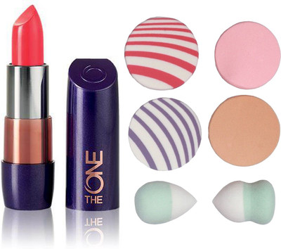 

Oriflame Sweden The ONE 5-in-1 Colour Stylist Lipstick (Sweet Tangerine - 30667) With Puff Sponge(Set of 7)