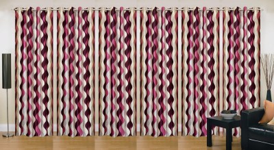 

Ville Style 214 cm (7 ft) Polyester Door Curtain (Pack Of 6)(Abstract, Pink)