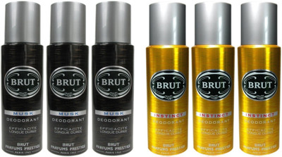 

brut deo MUSK Body Spray - For Men(1200 ml, Pack of 6)