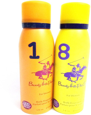 

Beverly Hills Polo Club 1 AND 8 Body Spray - For Women(300 ml, Pack of 2)