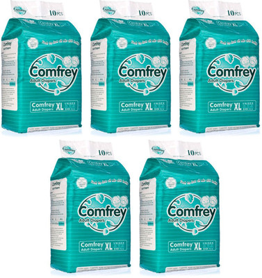 

Comfrey FOR WAIST SIZE 50"-65" INCHES Adult Diapers - XL(50 Pieces)