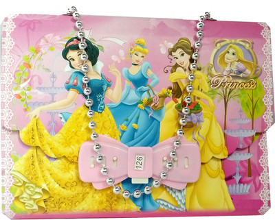 

TECHNOCHITRA Regular Diary(PRINCESS DESIGN PATTERN LOCK PURSE WITH DAIRY, Pink)
