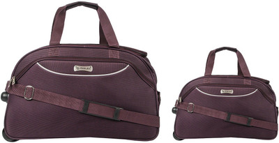 

emblem (Expandable) 2PCS COMBO Travel Duffel Bag(Purple)