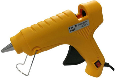 REYTAIL 40W Yellow Heavyduty Hot Melt Glue Gun with 25 Sticks (11 mm x 20 cm) Standard Temperature Corded Glue Gun(11 mm)