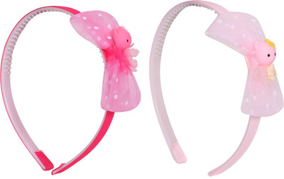 

SN Toy Zone Cute Bow Design Teddy Bear Hair Band(Pack of 2)(Multi Colour) Hair Band(Pink)