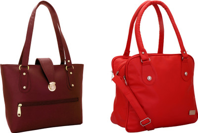 

Lady bar Shoulder Bag(Maroon, Red)
