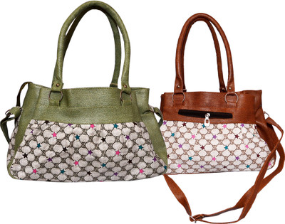 

RB FASHION Hand-held Bag(Green, Brown), Brown;green
