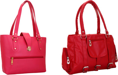 

Lady bar Shoulder Bag(Pink, Red)