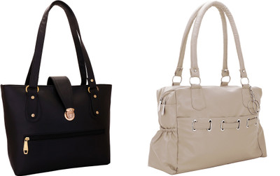 

Lady bar Shoulder Bag(Black, Grey)
