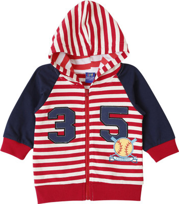 

Lilliput Full Sleeve Striped Baby Boys & Baby Girls Jacket, Red