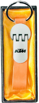 

RIANZ Leatherite Orange Keychain with KTM Design For KTM Stunning Bike Keychain Key Chain