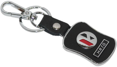 

Aura Imported Leather & Metal HERO Bikes Key Chain