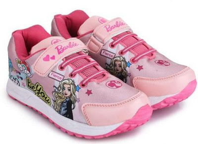 

Barbie Girls Velcro Walking Shoes(Pink, Baby pink