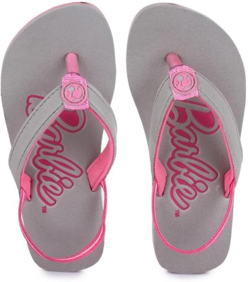 

Barbie Girls Slip On Slipper Flip Flop(Grey, Grey/pink