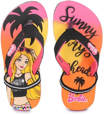 

Barbie Girls Slip On Slipper Flip Flop(Pink, Pink/orange