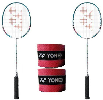 

Yonex Combo of Four, Two 'Muscle Power 2' Badminton Racquet and Two 'E Tech 901' Badminton Grip Badminton Kit