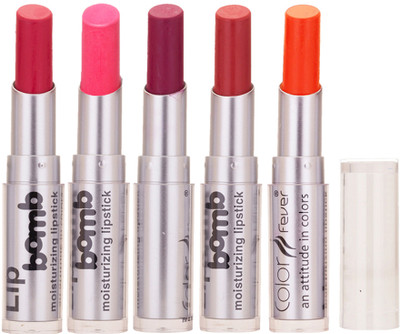 

Color Fever Creamy Matte Lipstick(Pink-Pink-Purple-Brick Orange-Orange, 16 g)