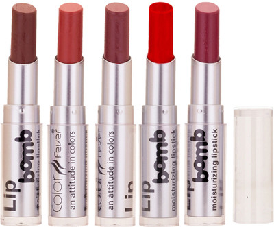 

Color Fever Creamy Matte Lipstick(Chocolate-Peach-Mauve-Red-Purple)