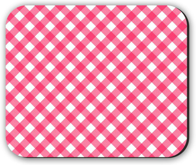

Fantaboy Pink Checks Pattern Printed Mousepad(Pink & White)