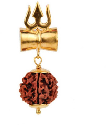 S.Blaze 8 Mukhi/Faced Rudraksha Pendant, Indonesia/ Java Originated, (Bead Size: 10-14mm) With Silver Coated Capping | 100% Original & Natural Rudrakash | Wood Pendant Yellow Gold Beads Wood Pendant available at flipkart for Rs.251