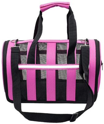 

SRI High Quality Adjustable Detachable Shoulder Strap Pet Travel Portable Bag Foldable Travel Dog Crate Soft-Sided Travel Pet Carrier for Small Dogs Cats (Pink) Pink Airline Pet Carrier(Suitable For Dog, Cat)