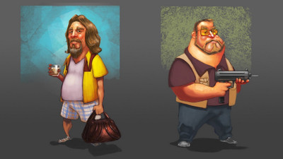 

Aabhaas Wall Poster -The-Big-Lebowski-The-Dude-Walter-Sobchak-movies Paper Print(12 inch X 18 inch, Rolled)