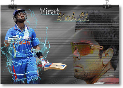 

Aabhaas Virat Kohli Wall Poster Fine Art Print(12 inch X 18 inch, Rolled)