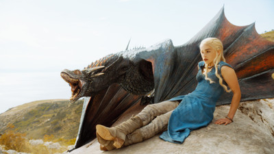 

Aabhaas Wall Poster-Daenerys-Targaryen-Emilia-Clarke-Game-of-Thrones-dragon Paper Print(12 inch X 18 inch, Rolled)
