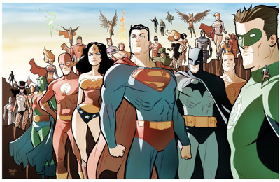 

Akhuratha Wall Poster Justice-League-Superman-Batman-Wonder-Woman-Green-Lantern-The-Flash-Martian-Manhunter-Supergirl-Aquaman-Green-Arrow-Hawkgirl Paper Print(12 inch X 18 inch, Rolled)