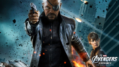 

Akhuratha Wall Poster movies-The-Avengers-Nick-Fury-Maria-Hill-Samuel-L.-Jackson-Cobie-Smulders Paper Print(12 inch X 18 inch, Rolled)
