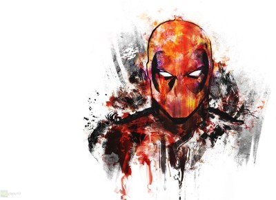 

Aabhaas Wall Poster Deadpool-digital-art-white-background-artwork-superhero Paper Print(12 inch X 18 inch, Rolled)