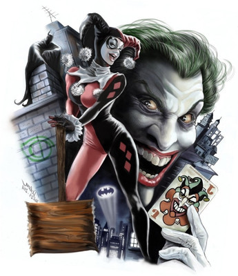 

Akhuratha Wall Poster Harley-Quinn-Batman-Joker-DC-Comics-digital-art Paper Print(12 inch X 18 inch, Rolled)