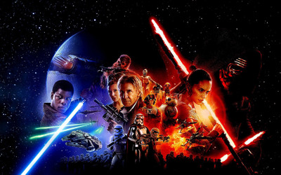 

Aabhaas Wall Poster Star-Wars-Star-Wars-Episode-VII---The-Force-Awakens-dark Paper Print(12 inch X 18 inch, Rolled)