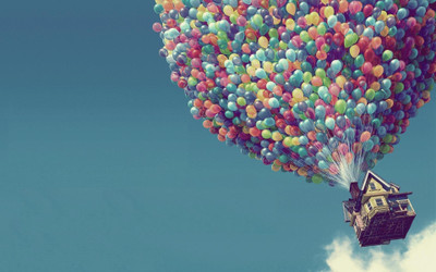 

Aabhaas Wall Poster sky-Up-movie-house-balloons-movies Paper Print(12 inch X 18 inch, Rolled)