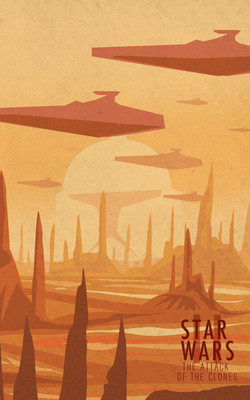 

Akhuratha Wall Poster /-Star-Wars-minimalism-Star-Wars-Episode-II---The-Attack-of-the-Clones-portrait-display Paper Print(18 inch X 12 inch, Rolled)