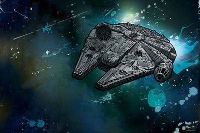 

Aabhaas Wall Poster Star-Wars-Join-the-Alliance-Millennium-Falcon Paper Print(12 inch X 18 inch, Rolled)