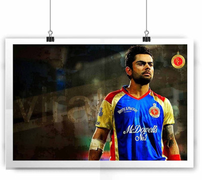 

Aabhaas Virat Kohli Wall Poster Fine Art Print(12 inch X 18 inch, Rolled)