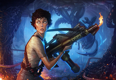 

Aabhaas Wall Poster -Ellen-Ripley-Patrick-Brown-drawing-aliens-Aliens-movie-flamethrowers-fantasy-art-artwork Paper Print(12 inch X 18 inch, Rolled)