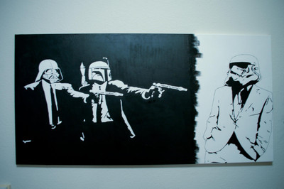 

Aabhaas Wall Poster -Star-Wars-Darth-Vader-Boba-Fett-stormtrooper-movies-Pulp-Fiction Paper Print(12 inch X 18 inch, Rolled)