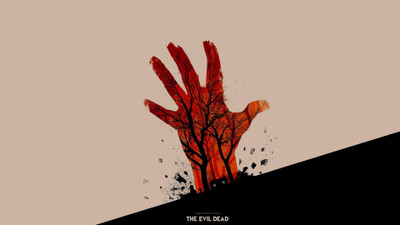 

Akhuratha Wall Poster The-Evil-Dead-movies-minimalism-artwork-Olly-Moss Paper Print(12 inch X 18 inch, Rolled)