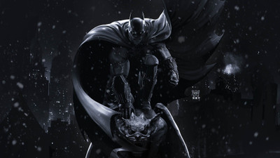 

Aabhaas Wall Poster Batman-The-Dark-Knight-artwork-Gotham-City Paper Print(12 inch X 18 inch, Rolled)