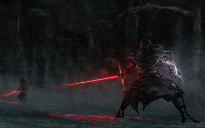 

Akhuratha Wall Poster /-Star-Wars-Star-Wars-Episode-VII---The-Force-Awakens-lightsaber-artwork Paper Print(12 inch X 18 inch, Rolled)
