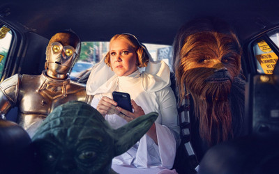 

Aabhaas Wall Poster Amy-Schumer-blonde-Star-Wars-parody-Chewbacca-C-PO-GQ-Magazine Paper Print(12 inch X 18 inch, Rolled)
