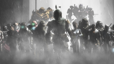 

Akhuratha Wall Poster Boba-Fett-Sarah-Kerrigan-Samus-Aran-StarCraft-Gordon-Freeman-Master-Chief-Predator-movie-Crysis-Dead-Space-Bumblebee-Transformers-Optimus-Prime Paper Print(12 inch X 18 inch, Rolled)