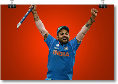 

Aabhaas Virat Kohli Wall Poster Fine Art Print(12 inch X 18 inch, Rolled)