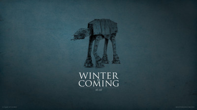 

Aabhaas Wall Poster /-House-Stark-Star-Wars-AT-AT-Game-of-Thrones-crossover-A-Song-of-Ice-and-Fire-Winter-Is-Coming Paper Print(12 inch X 18 inch, Rolled)