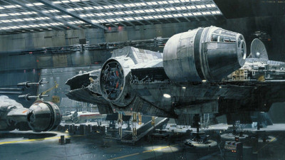 

Akhuratha Wall Poster /-Star-Wars-Millennium-Falcon-spaceship Paper Print(12 inch X 18 inch, Rolled)