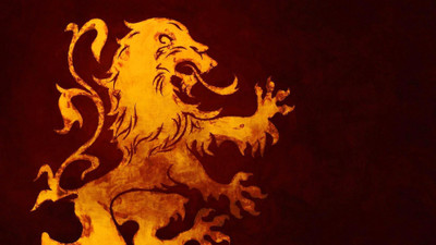 

Aabhaas Wall Poster-A-Song-of-Ice-and-Fire-Game-of-Thrones-House-Lannister-lion-sigils Paper Print(12 inch X 18 inch, Rolled)