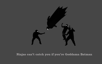

Aabhaas Wall Poster minimalism-Batman-ninjas-ninjas-cant-catch-you-if Paper Print(12 inch X 18 inch, Rolled)